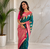 sea green color zari and weaving design all over with rich pallu kanchi silk blend saree