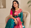 sea green color zari and weaving design all over with rich pallu kanchi silk blend saree
