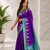 violet color zari and weaving design all over with rich pallu kanchi silk blend saree
