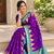 violet color zari and weaving design all over with rich pallu kanchi silk blend saree
