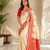 white color zari and weaving design all over with rich pallu kanchi silk blend saree