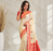 white color zari and weaving design all over with rich pallu kanchi silk blend saree