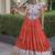 women navratri rayon lehenga choli  with lampi lace & kutchi work blouse-  full stitched free size