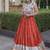 women navratri rayon lehenga choli  with lampi lace & kutchi work blouse-  full stitched free size