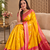 yellow color zari and weaving design all over with rich pallu kanchi silk blend saree