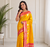 yellow color zari and weaving design all over with rich pallu kanchi silk blend saree