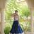 women navratri rayon lehenga choli  with lampi lace & kutchi work blouse-  full stitched free size