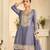 Lavender silk blend with hand work with real mirror kurta palazzo with dupatta