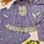 Lavender silk blend with hand work with real mirror kurta palazzo with dupatta