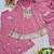 Mauve silk blend with hand work with real mirror kurta palazzo with dupatta