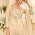 Cream silk blend with real mirror with sequence hand work kurta sharara with dupatta