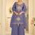 Lavender silk blend with real mirror with sequence hand work kurta sharara with dupatta