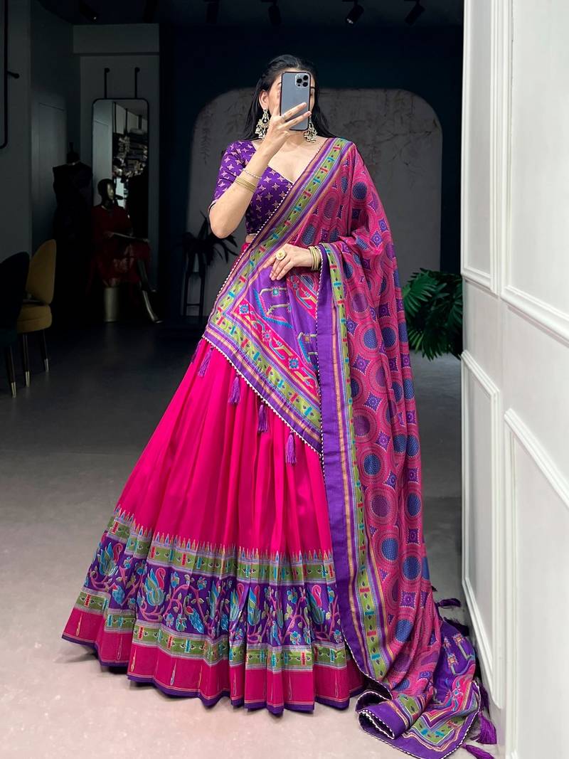Printed with Iconic Sparkle Lehenga with Choli Dupatta