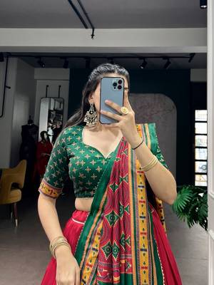 Printed with Iconic Sparkle Lehenga with Choli Dupatta 3