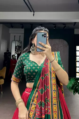Printed with Iconic Sparkle Lehenga with Choli Dupatta