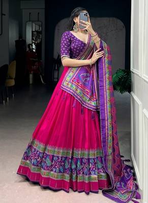 Printed with Iconic Sparkle Lehenga with Choli Dupatta 2