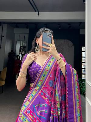Printed with Iconic Sparkle Lehenga with Choli Dupatta 4