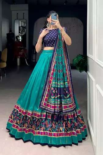 Printed with Iconic Sparkle Lehenga with Choli Dupatta