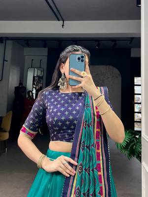 Printed with Iconic Sparkle Lehenga with Choli Dupatta 3