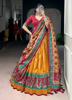 Printed with Iconic Sparkle Lehenga with Choli Dupatta 1