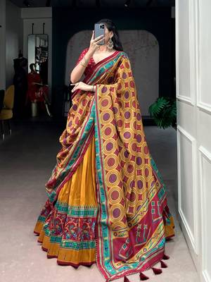 Printed with Iconic Sparkle Lehenga with Choli Dupatta 2