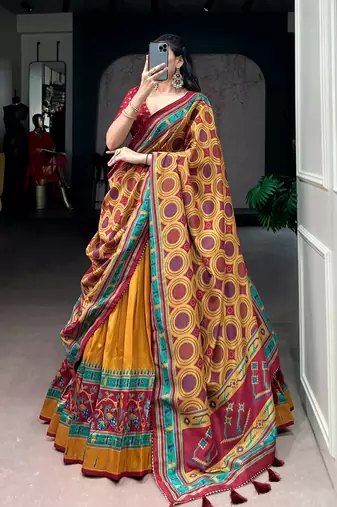 Printed with Iconic Sparkle Lehenga with Choli Dupatta