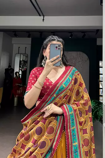 Printed with Iconic Sparkle Lehenga with Choli Dupatta