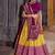 Mustard Tasar Silk Ikkat Print Lehenga with Choli Dupatta
