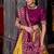 Mustard Tasar Silk Ikkat Print Lehenga with Choli Dupatta