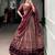 Maroon Tasar Silk Printed Iconic Sparkle with Lace Border Lehenga with Choli Dupatta
