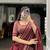 Maroon Tasar Silk Printed Iconic Sparkle with Lace Border Lehenga with Choli Dupatta