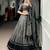 Grey Tasar Silk Printed Iconic Sparkle with Lace Border Lehenga with Choli Dupatta