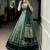 Green Tasar Silk Printed Iconic Sparkle with Lace Border Lehenga with Choli Dupatta