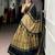 Gold Tasar Silk Printed Iconic Sparkle with Lace Border Lehenga with Choli Dupatta