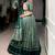 Green Tasar Silk Printed Iconic Sparkle with Lace Border Lehenga with Choli Dupatta