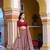 Multicolor Tasar Silk Printed Iconic Sparkle with Lace Border Lehenga with Choli Dupatta
