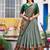 Multicolor Tasar Silk Printed Iconic Sparkle with Lace Border Lehenga with Choli Dupatta