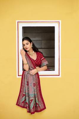 Multicolor Tasar Silk Printed Iconic Sparkle with Lace Border Lehenga with Choli Dupatta 3