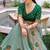 Multicolor Tasar Silk Printed Iconic Sparkle with Lace Border Lehenga with Choli Dupatta