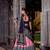 Pink Tasar Silk Ikkat Print Lehenga with Choli Dupatta