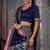 Pink Tasar Silk Ikkat Print Lehenga with Choli Dupatta