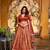 Rust Tasar Silk Iconic Sparkle with Lace Border Lehenga with Choli Dupatta