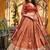 Rust Tasar Silk Iconic Sparkle with Lace Border Lehenga with Choli Dupatta