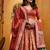 Rust Tasar Silk Iconic Sparkle with Lace Border Lehenga with Choli Dupatta