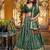 Green Tasar Silk Iconic Sparkle with Lace Border Lehenga with Choli Dupatta