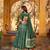 Green Tasar Silk Iconic Sparkle with Lace Border Lehenga with Choli Dupatta