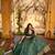 Green Tasar Silk Iconic Sparkle with Lace Border Lehenga with Choli Dupatta