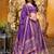 Purple Tasar Silk Iconic Sparkle with Lace Border Lehenga with Choli Dupatta