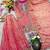 peach color embroidery sequins work silk blend kurti sharara set