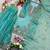 sky blue color embroidery sequins work silk blend kurti sharara set